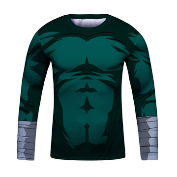 Naruto Rock Lee Elite Long Sleeve Compression Rashguard Kid's