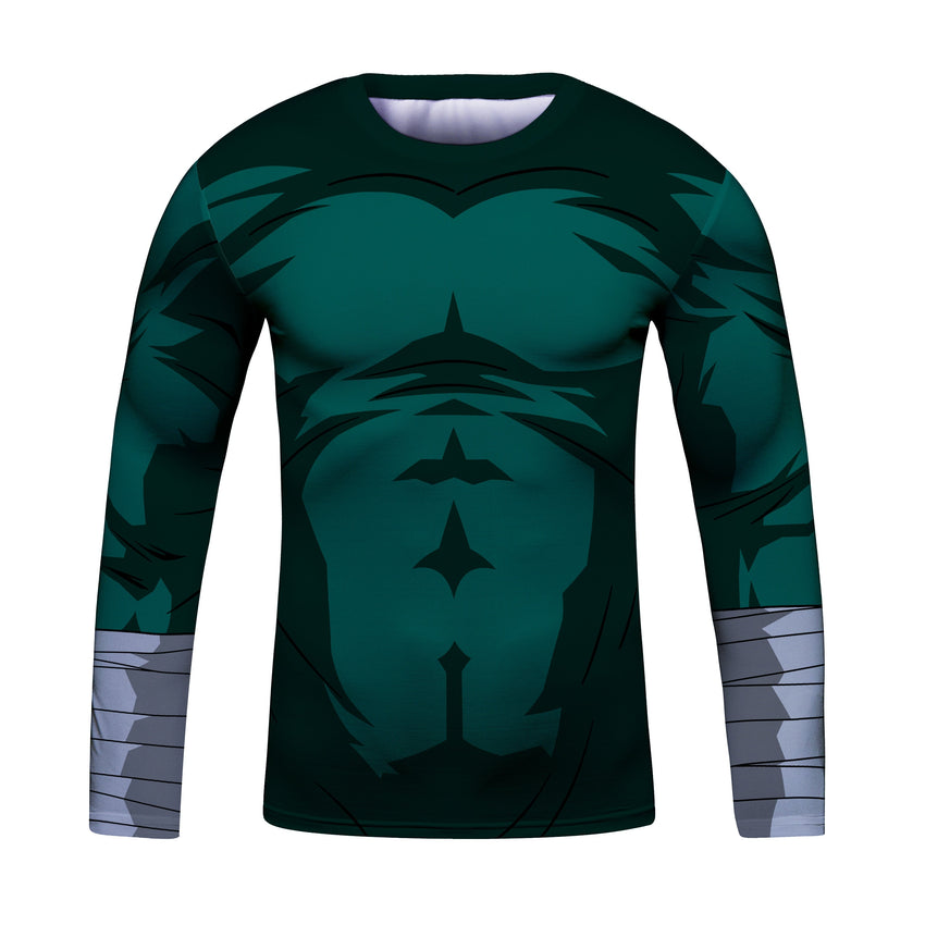 BJJ Rash Guard Kid's Naruto 'Rock Lee ' Elite Long Sleeve Compression Rashguard
