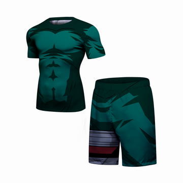 Akatsuki Naruto Elite Short Compression Rash Guard Set