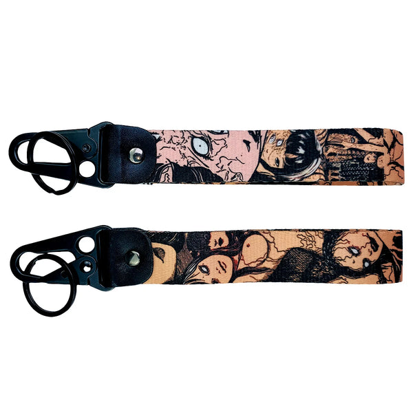 Anime Horror Book 'Junji Ito | Enchantment' Wrist Lanyard Keyring Clip Keychain