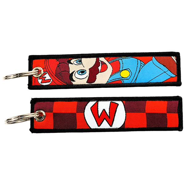 Super Mario Bros 'M | Mario' Embroidered Keyring Keychain