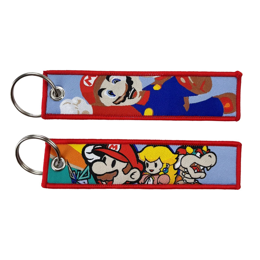 Super Mario Bros 'Mario and Gang | Let's Go' Embroidered Keyring Keychain