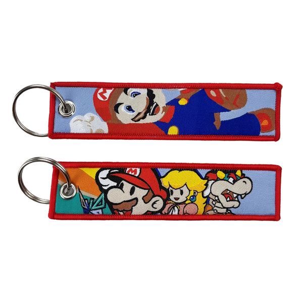 Super Mario Bros 'Mario and Gang | Let's Go' Embroidered Keyring Keychain