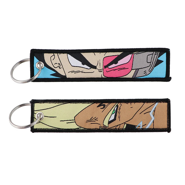 Dragon Ball Z 'Vegeta and Goku Eyes' Embroidery Keyring  Keychain