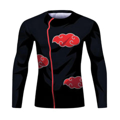 Naruto 'Akatsuki' Elite Long Sleeve Compression Rash Guard