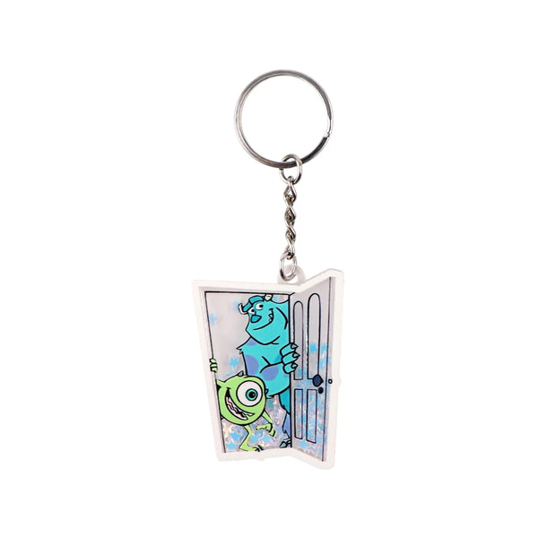 Monsters Inc Mike and Sulley Glitter Star Acrylic Keyring Keychain