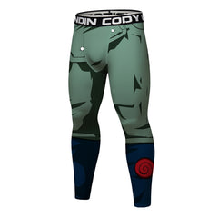 BJJ Rash Guard Men's Naruto 'Kakashi' Elite Leggings Compression Spats