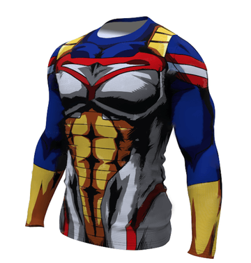 Fusion Series All Mighty Vegeta My Hero Academia Compression Premium Long Sleeve Rashguard