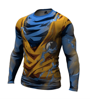 Premium Long Sleeve Rashguard Dragon Ball Z Compression 'Super Saiyan 2 | Goku'