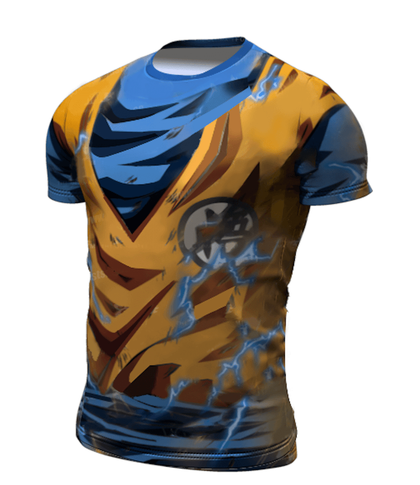 Dragon Ball Z Compression 'Super Saiyan 2 | Goku' Premium Short Sleeve Rashguard