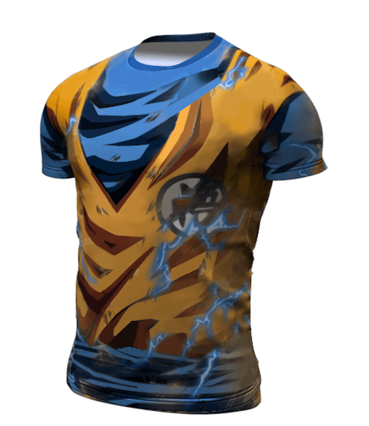 Dragon Ball Z Compression 'Super Saiyan 2 | Goku' Premium Short Sleeve Rashguard