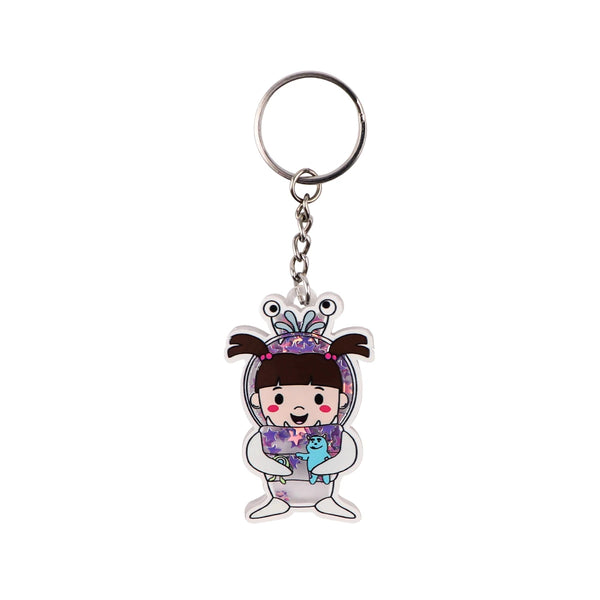 Monsters Inc Boo Glitter Star Acrylic Keyring Keychain
