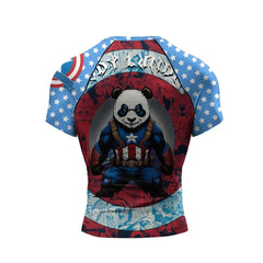 Panda Compression 'Captain America Panda' Short Sleeve Rashguard