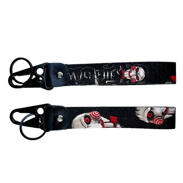 Horror Villain 'Billy the Puppet' Wrist Lanyard Keyring Clip Keychain