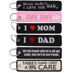 Ready To Race Embroidered Keyring Keychain