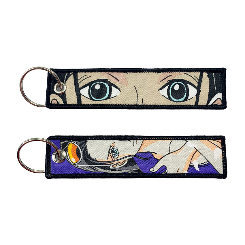 One Piece 'Nico Robin Eyes' Embroidered Keyring Keychain