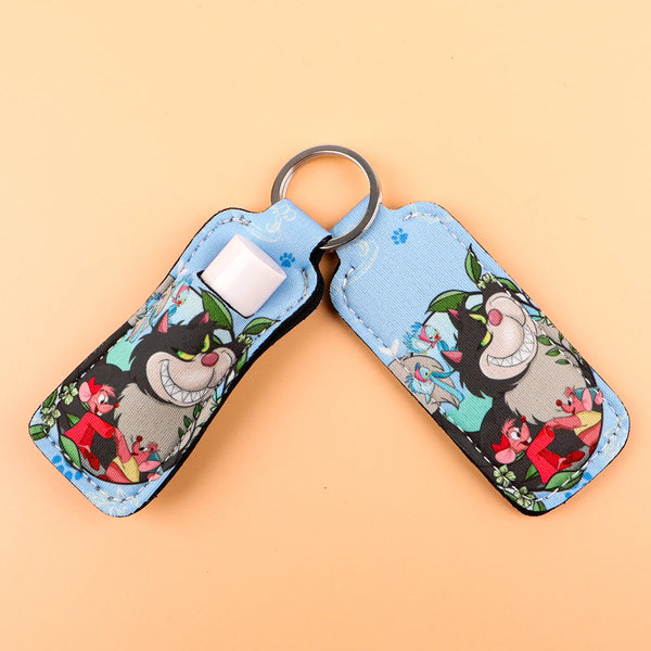 Cinderella ‘Lucifer with Jaq and Gus' Lipstick Holder Keychain