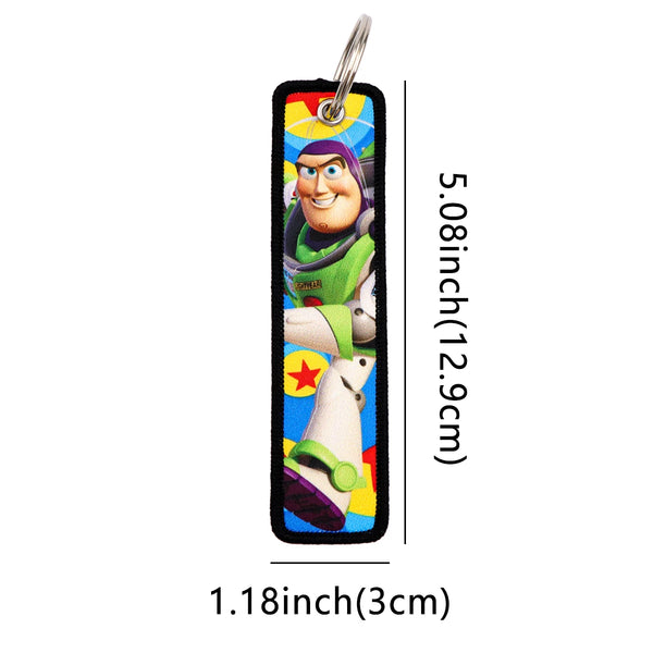 Toy Story ‘Buzz and Woody' Embroidered Keyring Keychain