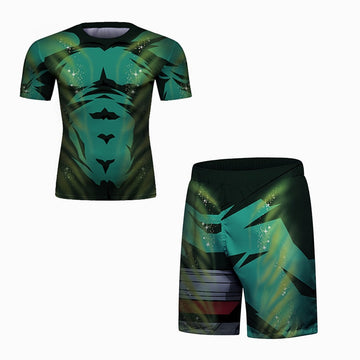 Naruto Rock Lee 2.0 Elite Short Compression Rash Guard Set