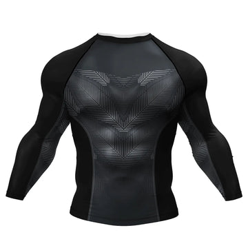 Carbon Fiber Tribal Elite Long Sleeve Compression Rashguard