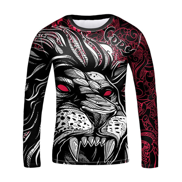 Kid's Lion 'King of the Jungle' Elite Long Sleeve Compression Rashguard