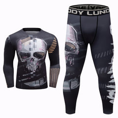 Skull Compression 'Castle' Long Sleeve 3 Piece Compression Set
