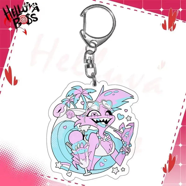 Hazbin Hotel 'Angel Dust | Beach Babe' Acrylic Keyring Keychain