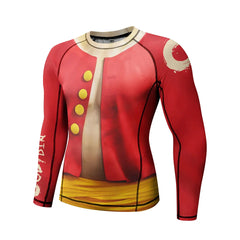 One Piece 'Luffy | Pirate King' Long Sleeve Shorts Compression Set