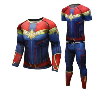 Captain Marvel Men's Carol Danvers Premium Compression Set