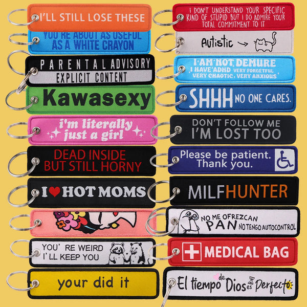 Medical Bag Embroidered Keyring Keychain