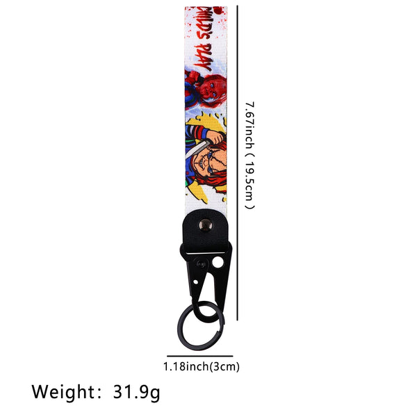 Child's Play 'Chucky' Wrist Lanyard Keyring Clip Keychain