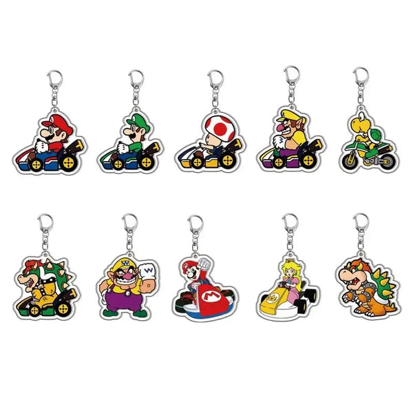 Super Mario Bros Mario Kart Acrylic Keyring Keychain