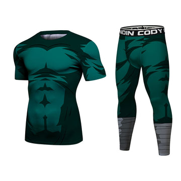 Naruto Rock Lee Elite Short Sleeve Compression Rash Guard Set Rock Lee Elite Short Sleeve Compression Rash Guard Set
