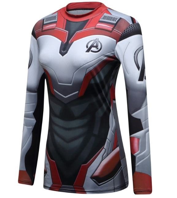 Women's Avengers End Game 'Quantum Realm Suit' Elite Long Sleeve Compression Rashguard
