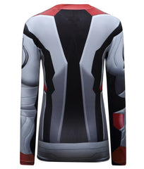 Women's Avengers End Game 'Quantum Realm Suit' Elite Long Sleeve Compression Rashguard