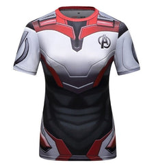 Women's Avengers End Game 'Quantum Realm Suit' Elite Short Sleeve Compression Rashguard