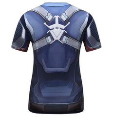 Women's Captain Steve Rogers 'End Game' Elite Short Sleeve Compression Rash Guard