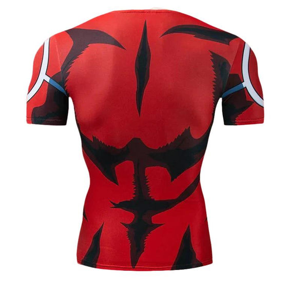 BJJ Rash Guard My Hero Academia 'All Might Silver Age' Short Sleeve Compression RashGuard