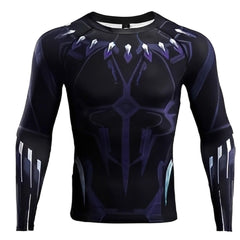 Black Panther 'Civil War' Compression Long Sleeve Rashguard