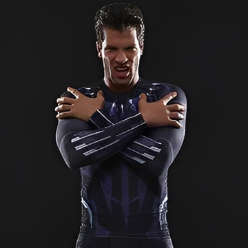 Black Panther Civil War Compression Long Sleeve Rashguard Civil War Black Panther Compression Long Sleeve Rashguard