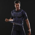 Black Panther 'Civil War' Compression Short Sleeve Rashguard-RashGuardStore