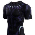 Black Panther 'Civil War' Compression Short Sleeve Rashguard-RashGuardStore