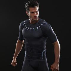 Black Panther 'Infinity War' Compression Short Sleeve Rashguard-RashGuardStore