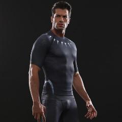 Black Panther 'Infinity War' Compression Short Sleeve Rashguard-RashGuardStore