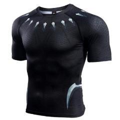 Black Panther 'Infinity War' Compression Short Sleeve Rashguard-RashGuardStore