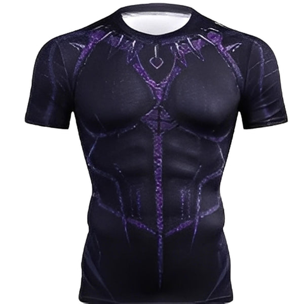 Black Panther 'King T'Challa' Compression Short Sleeve Rashguard