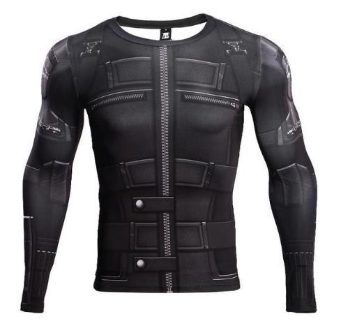 Black Widow Infinity War Women's Compression Long Sleeve Rashguard-RashGuardStore