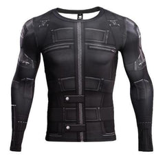 Black Widow Infinity War Women's Compression Long Sleeve Rashguard-RashGuardStore