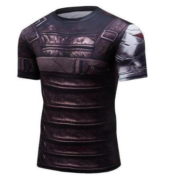 Buck "Winter Soldier" Wakanda Compression Short Sleeve Rashguard-RashGuardStore