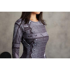 Buck "Winter Soldier" Women's Compression Long Sleeve Rashguard-RashGuardStore